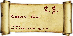 Kammerer Zita névjegykártya